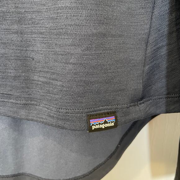 Patagonia Women's Base Layer Top Blue Contrast Cuffs Gorpcore Quick Dry M - Picture 2 of 4